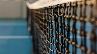 close up of a tennis net