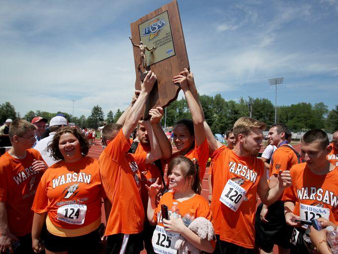 Warsaw Community won the Inaugural Unified Track & Field State Championship in 2014.