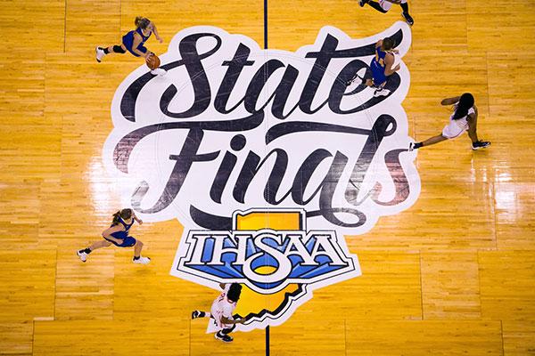 IHSAA state finals logo.