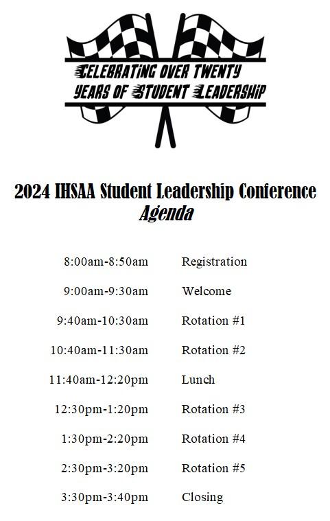 2024 IHSAA Student Leadership Conference Agenda