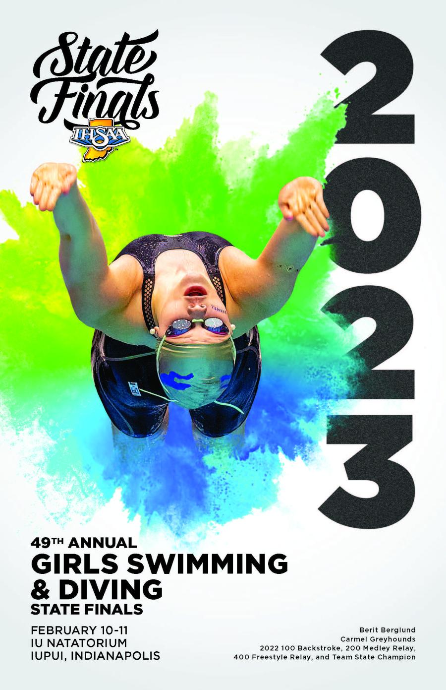 2022-23 Girls Swimming & Diving State Finals Program Cover